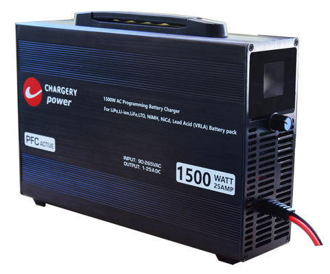 100V 1500W 調節電圧 電池充電器 C10325 4S から 24S LiPo, NMC, LiFe, LiTo, Pb, 25A