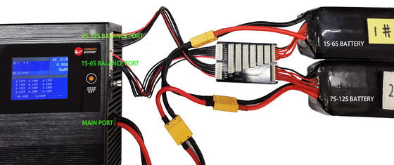 LiFe Pb NMC LiTO Lipo バッテリー充電器放電器 1S-12S 40A