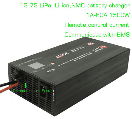 29.4V 7S リポ NCM バッテリー充電器 リチウム電池 1A から 60A 調整可能