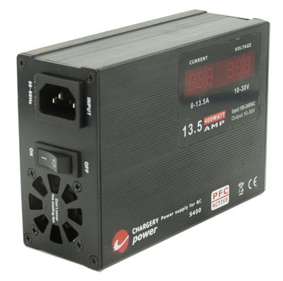 30V 400W ポータブルEバイク SMPS バッテリー充電器 55mm 13A 30V